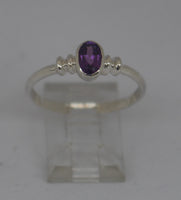 LR314 Amethyst Ring Handcrafted in Sterling 925 Silver