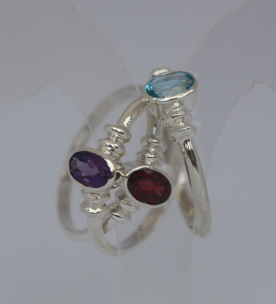 LR314 Amethyst Ring Handcrafted in Sterling 925 Silver