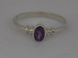 LR314 Amethyst Ring Handcrafted in Sterling 925 Silver