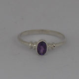 LR314 Amethyst Ring Handcrafted in Sterling 925 Silver