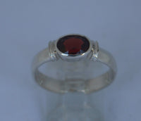 LR333 Garnet set in handcrafted Sterling 925 Silver or 9ct Gold ring