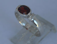 LR333 Garnet set in handcrafted Sterling 925 Silver or 9ct Gold ring