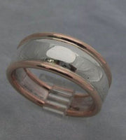 LR384 - 9ct Rose Gold and stg. Silver High Polished tapered dome ring