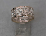 LR438 - 9ct rose gold and sterling Silver filigree ring