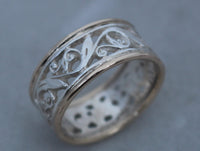 LR438 - 9ct yellow gold and sterling Silver filigree ring