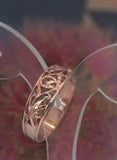 LR483 - hand crafted 9ct Rose gold filigree ring