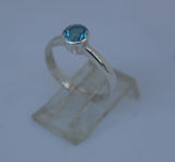 LR487 Classic set Blue Topaz and sterling silver ring