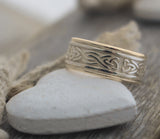 LR504 - 9ct yellow gold and sterling Silver Celtic knot ring