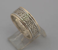 LR504 - 9ct yellow gold and sterling Silver Celtic knot ring