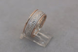 LR516 - 9ct ROSE gold and sterling Silver filigree ring