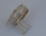 LR516 - 9ct yellow gold and sterling Silver filigree ring