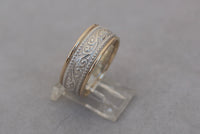 LR516 - 9ct yellow gold and sterling Silver filigree ring