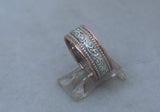 LR516 - 9ct ROSE gold and sterling Silver filigree ring