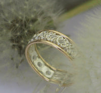 LR519 - 9ct Yellow gold and sterling Silver filigree ring