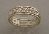 LR519 - 9ct Yellow gold and sterling Silver filigree ring