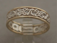 LR519 - 9ct Yellow gold and sterling Silver filigree ring