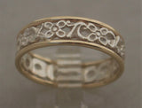 LR519 - 9ct Yellow gold and sterling Silver filigree ring