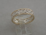 LR519 - 9ct Yellow gold and sterling Silver filigree ring