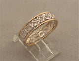 LR519 - 9ct Yellow gold and sterling Silver filigree ring