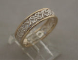 LR519 - 9ct Yellow gold and sterling Silver filigree ring