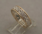 LR519 - 9ct Yellow gold and sterling Silver filigree ring