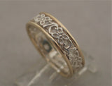 LR519 - 9ct Yellow gold and sterling Silver filigree ring