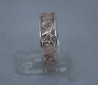 LR520 - 9ct rose and white gold filigree ring