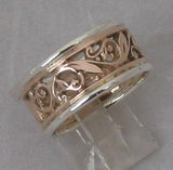 LR523 - 9ct rose gold and sterling Silver filigree ring