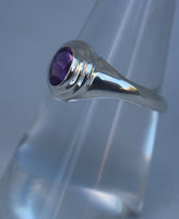 LR787 Amethyst Ring Handcrafted in Sterling 925 Silver