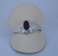 LR787 Amethyst Ring Handcrafted in Sterling 925 Silver