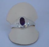 LR787 Amethyst Ring Handcrafted in Sterling 925 Silver