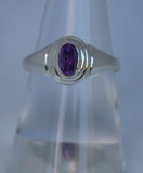 LR787 Amethyst Ring Handcrafted in Sterling 925 Silver